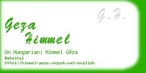 geza himmel business card