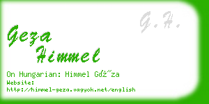 geza himmel business card